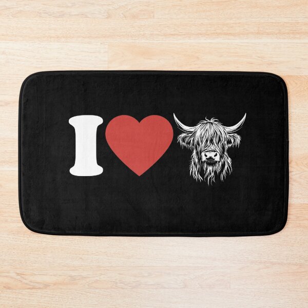 Item preview, I Love Highland Cattle - Heart - Cow - Cattle breeding designed and sold by Halfstone.