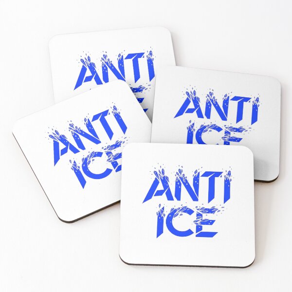 Item preview, Anti Ice - Electric Blue Shattered Crystal Typography designed and sold by Latikshop.
