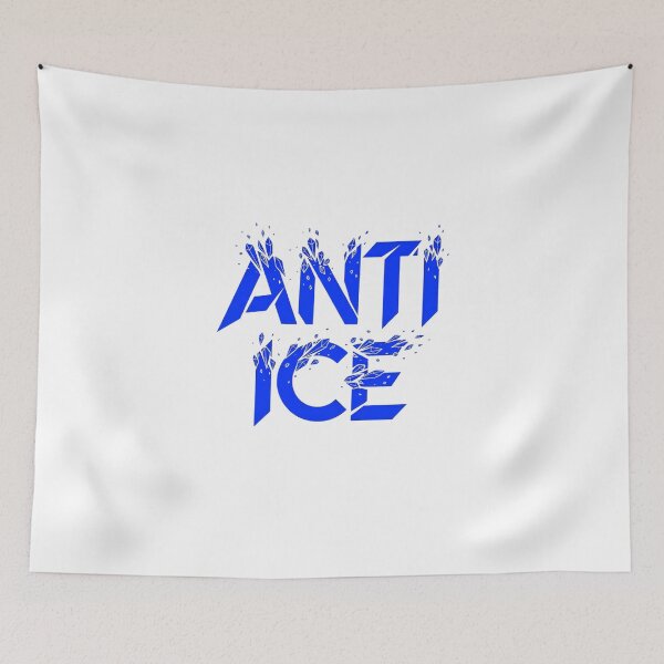 Item preview, Anti Ice - Electric Blue Shattered Crystal Typography designed and sold by Latikshop.