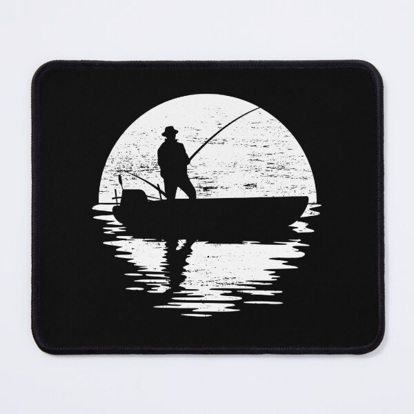 Artikelvorschau, Angler in boat - water reflection - full moon entworfen und verkauft von Halfstone.