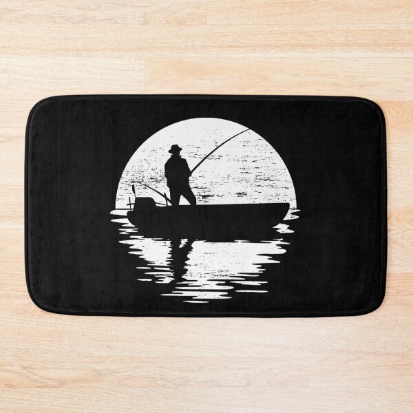 Artikelvorschau, Angler in boat - water reflection - full moon entworfen und verkauft von Halfstone.