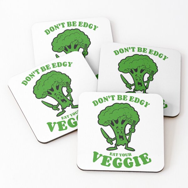 Item preview, Don't be edgy, eat your veggie - vegan vegetables designed and sold by Halfstone.