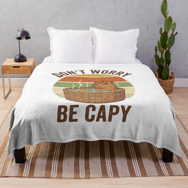 Item preview, Dont Worry Be Capy Funny Capybara Retro 70s Vintage Sticker designed and sold by Pingi-shop.