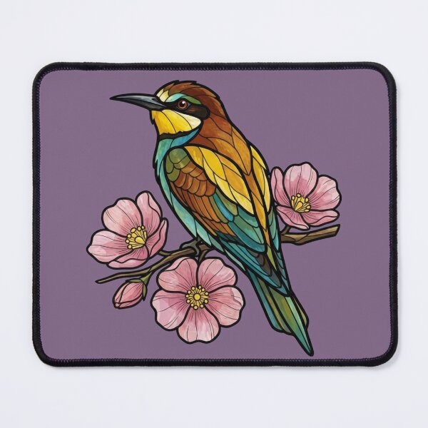 Item preview, European Bee Eater Floral Bird Illustration designed and sold by BirdsnStuff.
