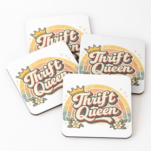 Item preview, Thrift Queen Retro Vintage Typography – Thrifting Lover Aesthetic Design designed and sold by Luvahawb.