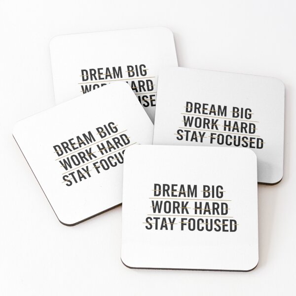 Item preview, Dream Big Work Hard - Motivational Typography Art designed and sold by KrovusLab.