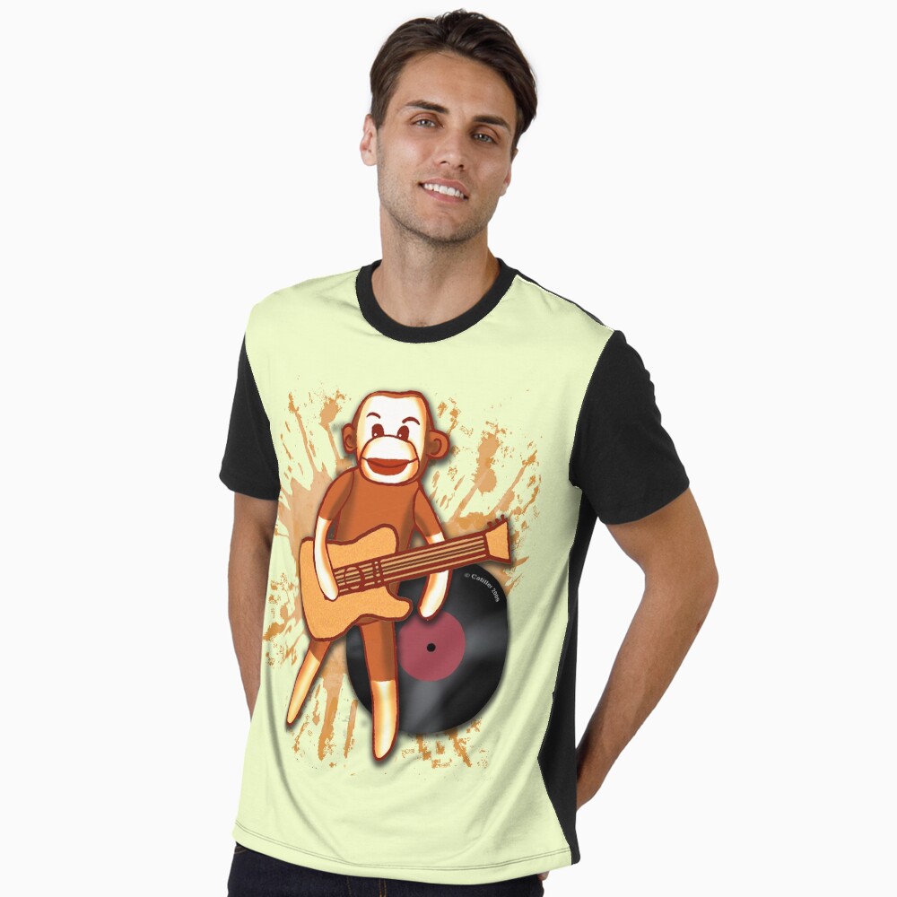 Sock Monkey Musician Tshirt