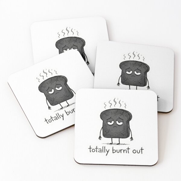 Item preview, Totally Burnt Out Cute Sad Toast Character designed and sold by simonbluevski.