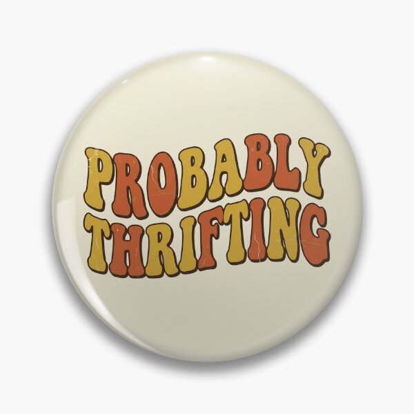 Item preview, Probably Thrifting - Retro 70s Vintage Aesthetic Quote designed and sold by Vintage Vibe Studio.