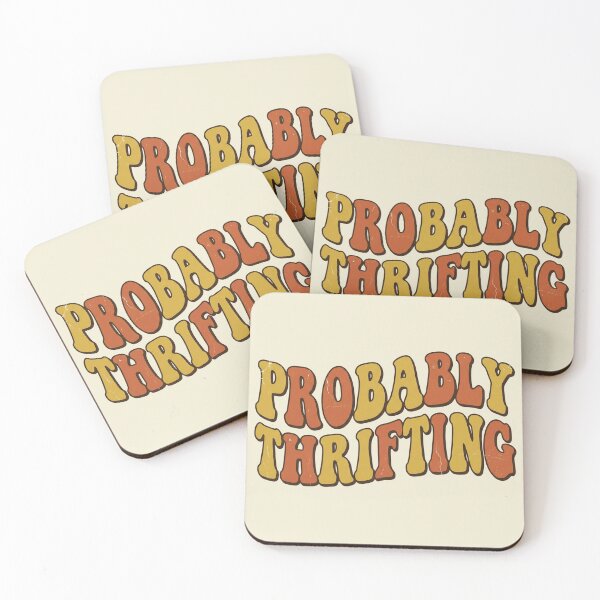 Item preview, Probably Thrifting - Retro 70s Vintage Aesthetic Quote designed and sold by Vintage Vibe Studio.