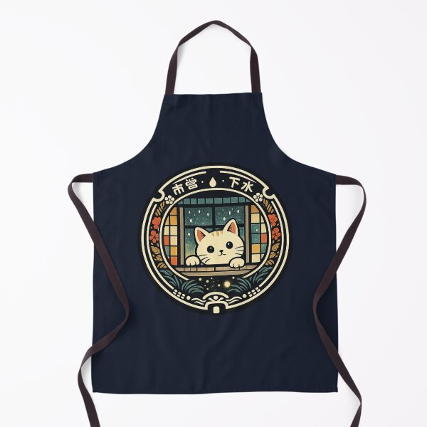 Item preview, Japanese Manhole Cover Art – Neko Window designed and sold by Planthem.