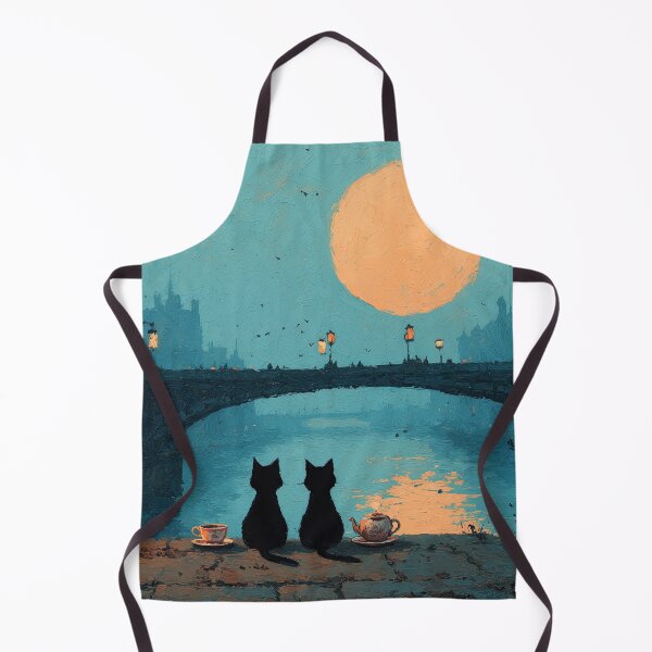 Item preview, Cats on a bridge under moonlight designed and sold by Erika Kaisersot.