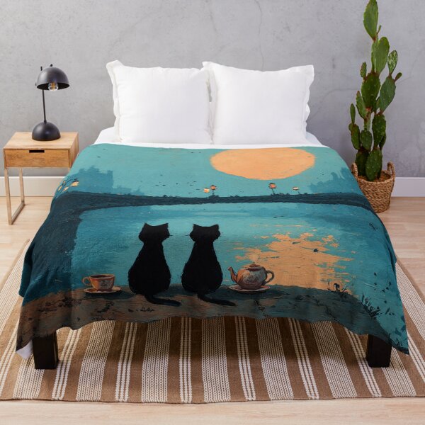 Item preview, Cats on a bridge under moonlight designed and sold by Erika Kaisersot.