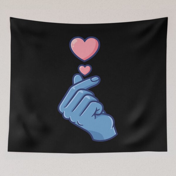 Item preview, Kpop Korean Music Cute Finger Heart Love Korea designed and sold by LuminOrb.