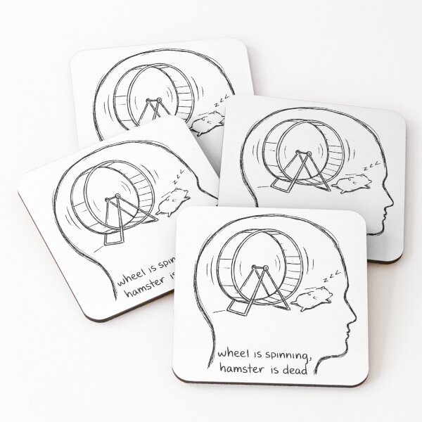 Item preview, Wheel Is Spinning Hamster Is Dead ADHD Brain designed and sold by simonbluevski.
