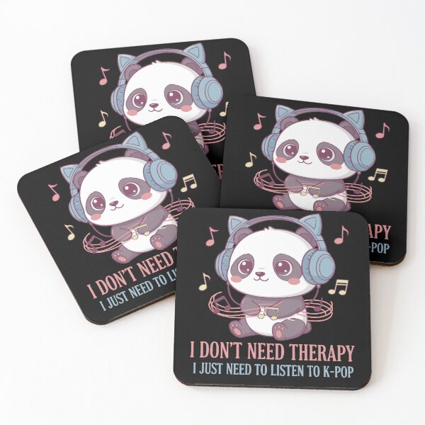 Item preview, I Dont Need Therapy I Just Need K-Pop Panda designed and sold by LuminOrb.