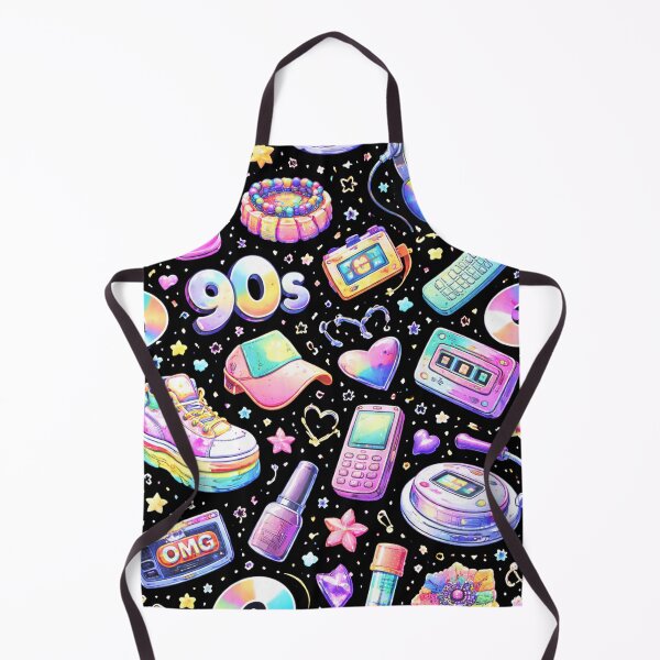 Item preview, 90s Nostalgia Icon Pattern AI – Colorful Retro Pop Culture Seamless Design designed and sold by Cleora Art .
