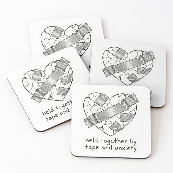 Item preview, Held Together By Tape And Anxiety Broken Heart designed and sold by simonbluevski.