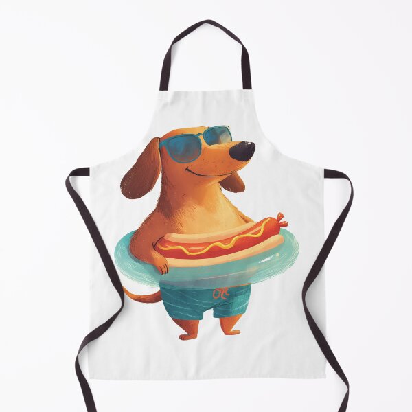 Item preview, Summer Dachshund Pool Float – Hot Dog Sausage Dog designed and sold by Beachy Beasts.