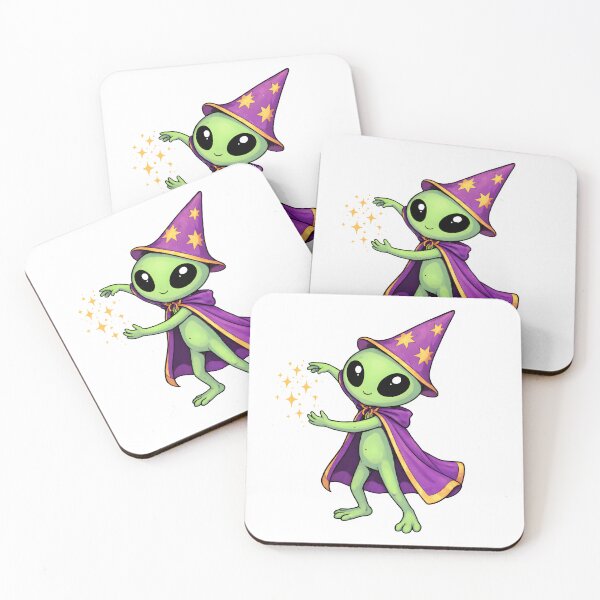 Item preview, Cute Alien Wizard with Magic Sparkles designed and sold by Senkov.