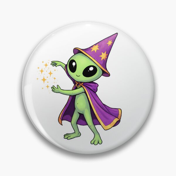 Item preview, Cute Alien Wizard with Magic Sparkles designed and sold by Senkov.