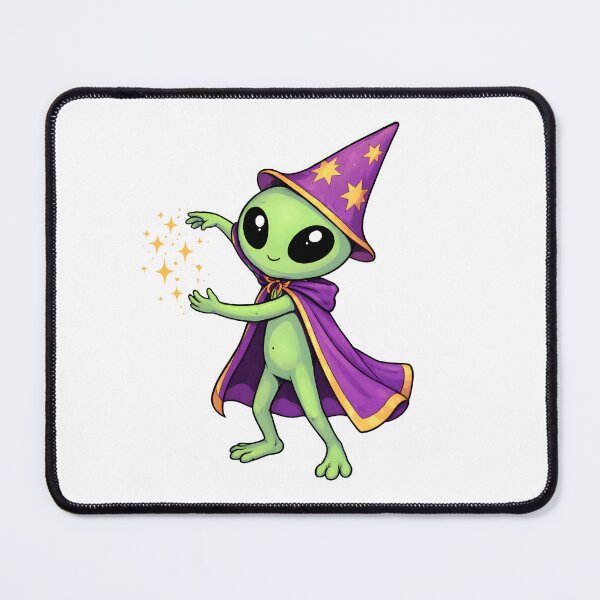 Item preview, Cute Alien Wizard with Magic Sparkles designed and sold by Senkov.