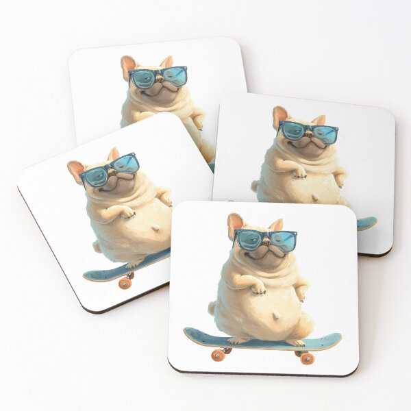 Item preview, Cool French Bulldog Skater – Sunglasses Dog on Skateboard designed and sold by Beachy Beasts.