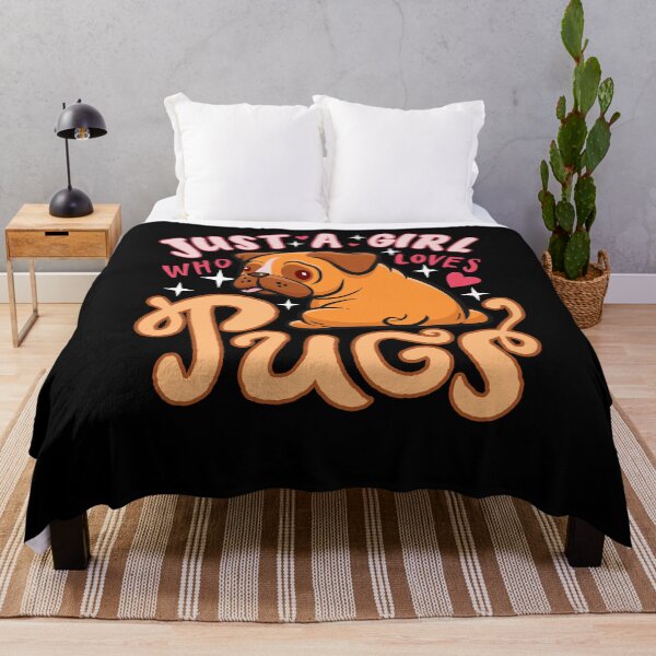 Artikelvorschau, Just A Girl Who Loves Pugs - Gift entworfen und verkauft von Halfstone.