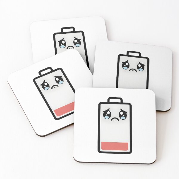Item preview, Cute Sad Low Battery Icon designed and sold by Brasuca's Art.
