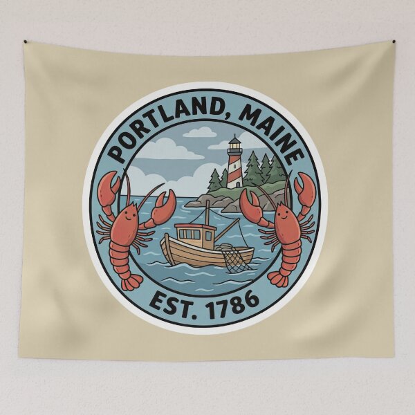 Item preview, Portland, Maine designed and sold by Pixel-Lair.