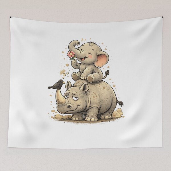 Item preview, elephant and rhino designed and sold by vikramrachala.