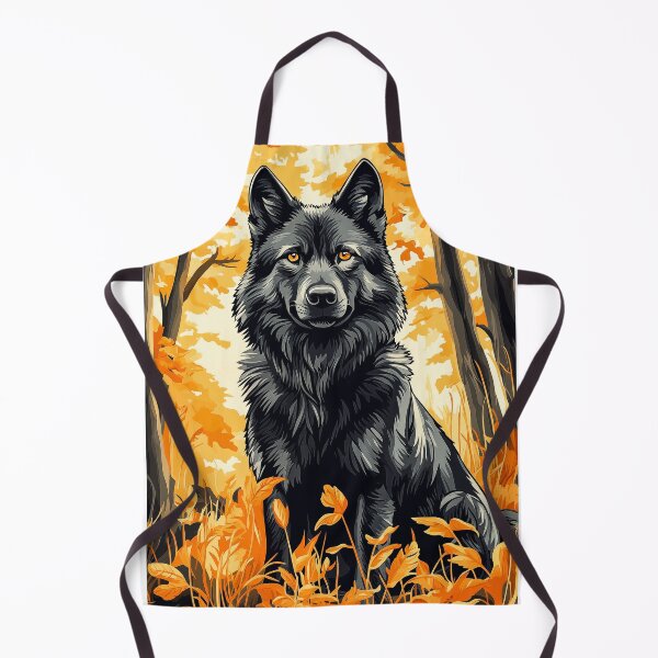 Item preview, Black Wolf in Autumn Forest designed and sold by PetsArt.
