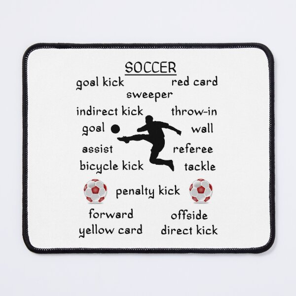 Item preview, Soccer Vocabulary List And Volley Kicking Silhouette - Black Ink designed and sold by Oaks Creations.