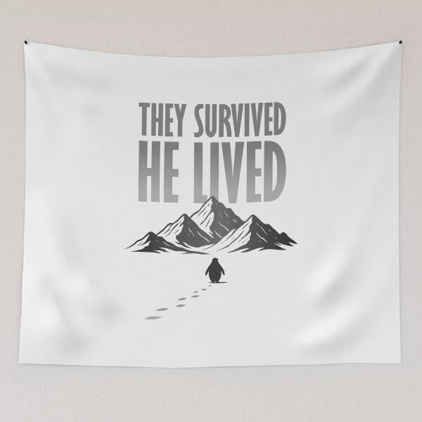 Item preview, Nihilist Penguin Journey – They Survived He Lived designed and sold by AxisTheory.
