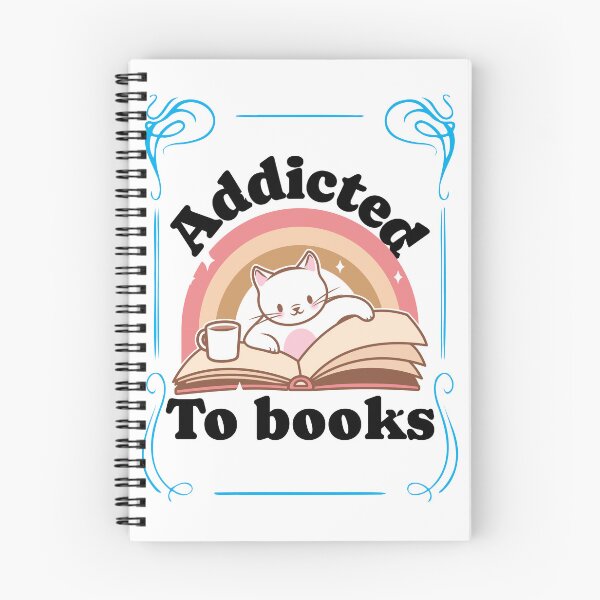 Item preview, Addicted to Books cat reading T-Shirt | booklover graphic tee  | Funny Book Lover Gift | Cozy Reader Aesthetic designed and sold by rvanderveken.