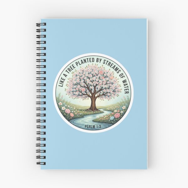 Item preview, Psalm 1:3 Christian Sticker – Tree Planted by Streams of Water – Faith Floral Bible Verse Sticker designed and sold by Nara8.