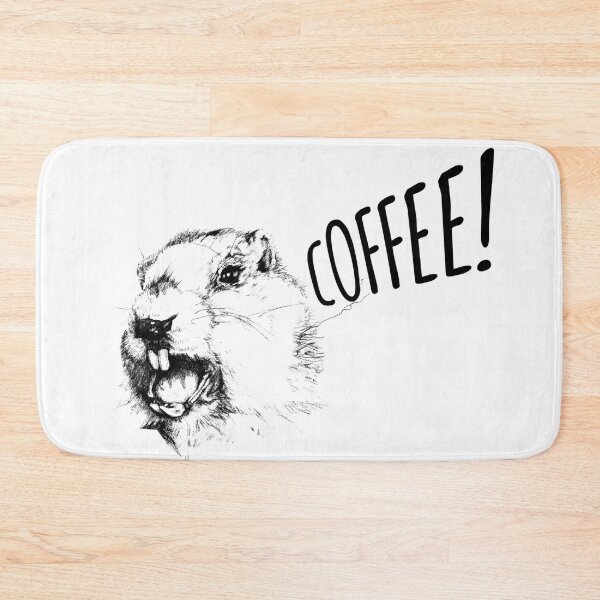 Item preview, Funny Screaming Marmot Needs Coffee Sketch designed and sold by Latikshop.