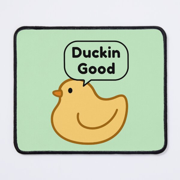 Item preview, Duckin Good Cute Yellow Text Bird Stickers Prints Posters Wall Art Magnet Home Coffee Cup Decoration TShirt Stationary Notebook Magnet Hat Kitchen Work School Office Redbubble Shop designed and sold by Saritas Boutique Shop.