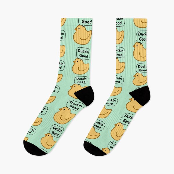 Item preview, Duckin Good Cute Yellow Text Bird Stickers Prints Posters Wall Art Magnet Home Coffee Cup Decoration TShirt Stationary Notebook Magnet Hat Kitchen Work School Office Redbubble Shop designed and sold by Saritas Boutique Shop.