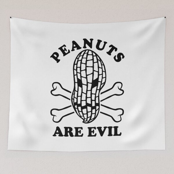 Item preview, Peanuts are evil - Peanut allergy designed and sold by Halfstone.