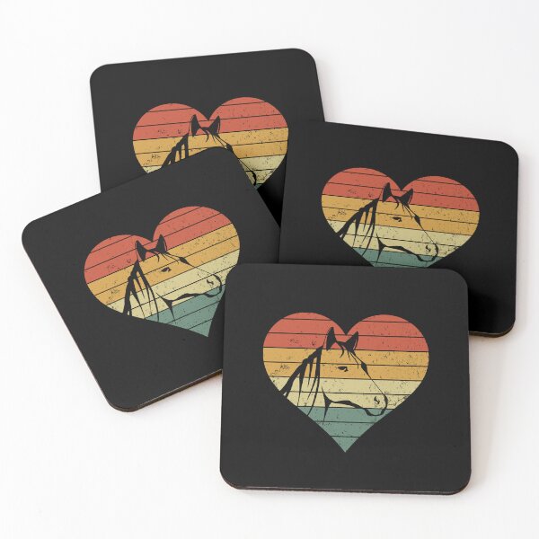 Item preview, I love horses - retro horse head and heart designed and sold by Halfstone.