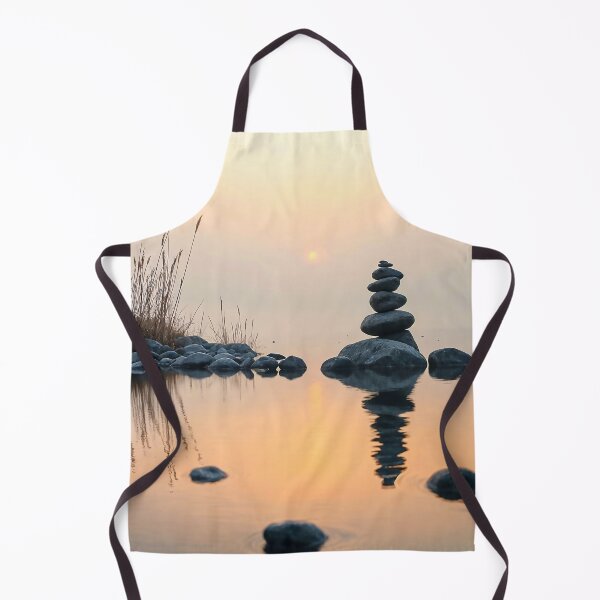 Item preview, Calming Still Water with Rock Cairn designed and sold by PyxieZen.