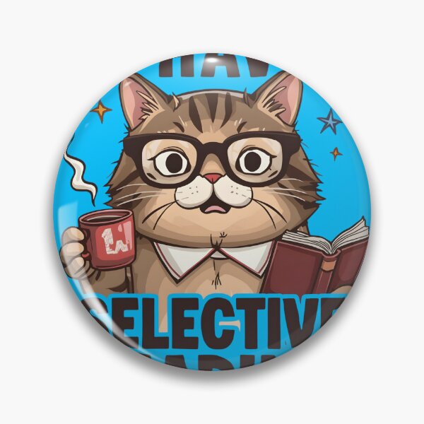 Item preview, I Have Selective Hearing Cat Book Coffee designed and sold by Retro Rascals Co..