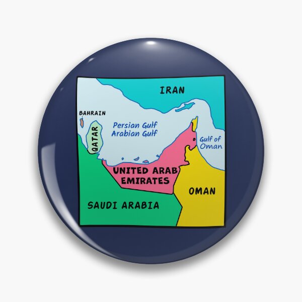 Item preview, The Gulf Map, Vibrant Middle East Geography Art designed and sold by mashmosh.