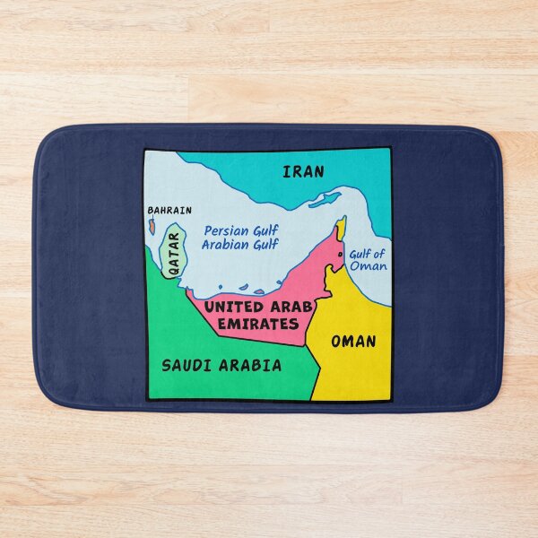 Item preview, The Gulf Map, Vibrant Middle East Geography Art designed and sold by mashmosh.