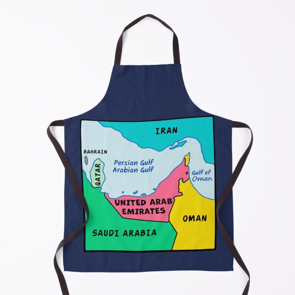 Item preview, The Gulf Map, Vibrant Middle East Geography Art designed and sold by mashmosh.