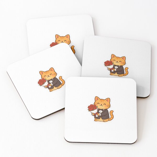 Item preview, Valentines Cat- Orange Tabby in Tux with Roses designed and sold by jensenlovescats.