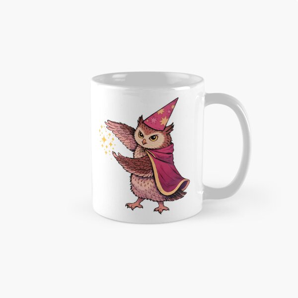 Item preview, Magic Owl Wizard with Sparkles – Cute Fantasy Illustration designed and sold by Senkov.