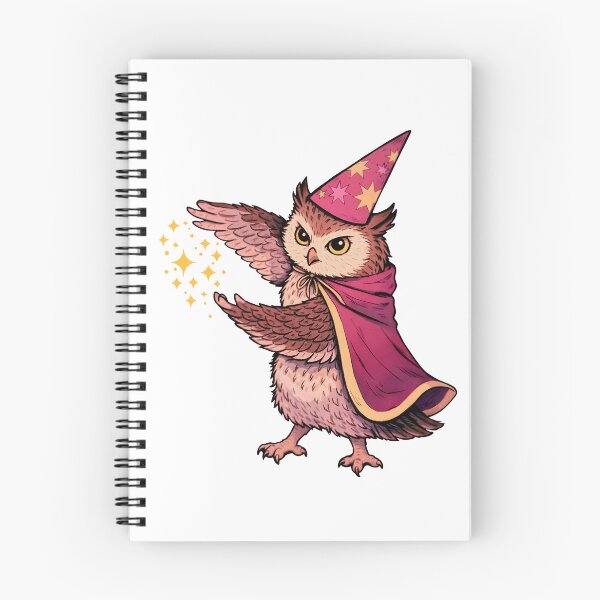 Item preview, Magic Owl Wizard with Sparkles – Cute Fantasy Illustration designed and sold by Senkov.