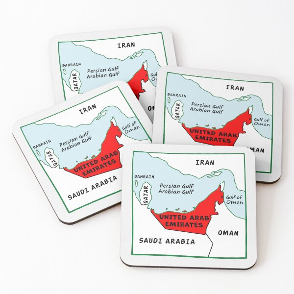 Item preview, United Arab Emirates Map - UAE Pride Minimalist Design designed and sold by mashmosh.